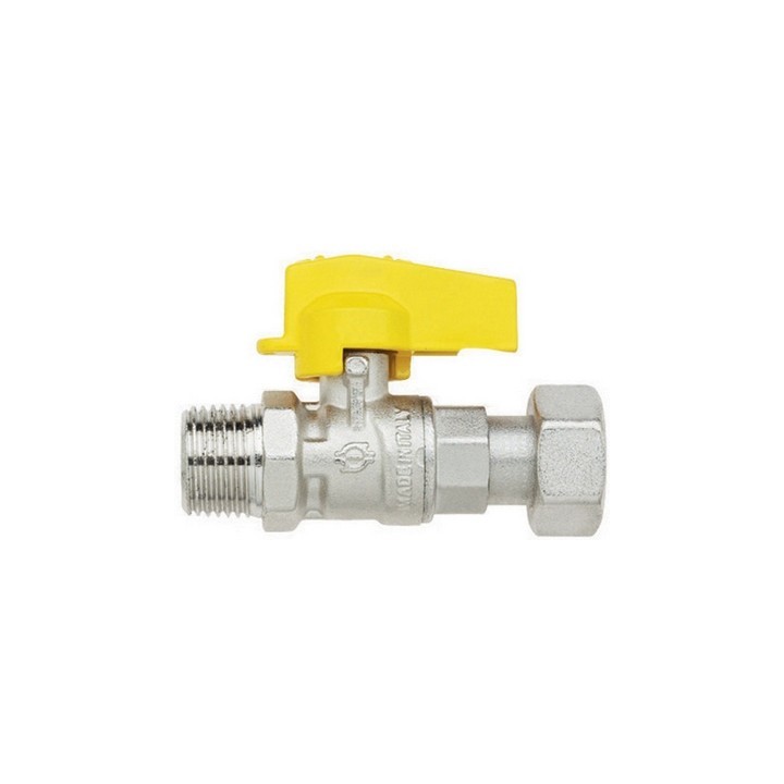 RUBINETTO A SFERA DIRITTO CON LEVETTA NORMGAS MASCHIO-GIRELLO FEMMINA 1/2" x 1/2" DN 10