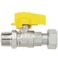 RUBINETTO A SFERA DIRITTO CON LEVETTA NORMGAS MASCHIO-GIRELLO FEMMINA 1/2" x 1/2" DN 10