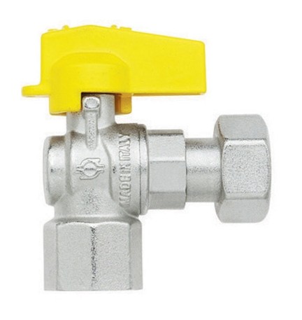 RUBINETTO A SFERA SQUADRA CON LEVETTA FEMMINA - DADO GIREVOLE FEMMINA 1/2" x 3/4" DN 10