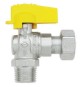 RUBINETTO A SFERA SQUADRA CON LEVETTA MASCHIO - DADO GIREVOLE FEMMINA 1/2" x 3/4" DN 10