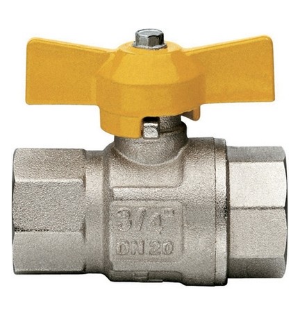 VALVOLA A SFERA GAS FF CON FARFALLA MOD. LONDON 3/4" DN 20