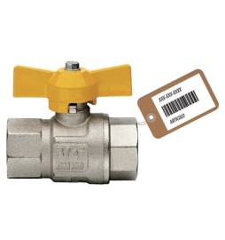VALVOLA A SFERA GAS FF CON FARFALLA MOD. LONDON F-BRICO 1/2" DN 15