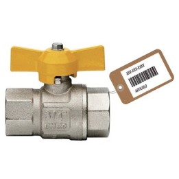 VALVOLA A SFERA GAS FF CON FARFALLA MOD. LONDON F-BRICO 3/4" DN 20