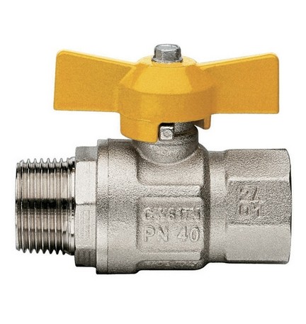 VALVOLA A SFERA GAS MF A FARFALLA MOD. LONDON 1/2" DN 15