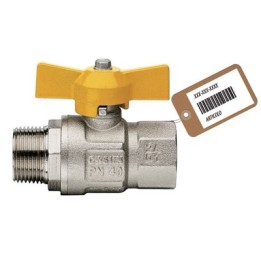 VALVOLA A SFERA GAS MF A FARFALLA MOD. LONDON F-BRICO 1/2" DN 15
