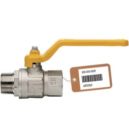 VALVOLA A SFERA GAS MF CON LEVA LUNGA MOD. LONDON F-BRICO 1/2" DN 15