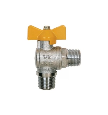 VALVOLA A SFERA A SQUADRA GAS MM 1/2" DN 15