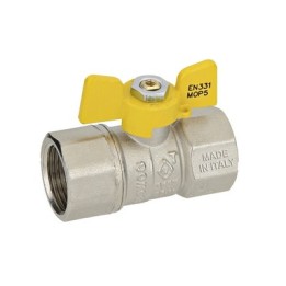 VALVOLA A SFERA GAS FF CON FARFALLA MOD. DAKOTA 1/2" DN 12