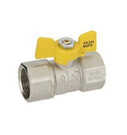 VALVOLA A SFERA GAS FF CON FARFALLA MOD. DAKOTA 3/4" DN 15