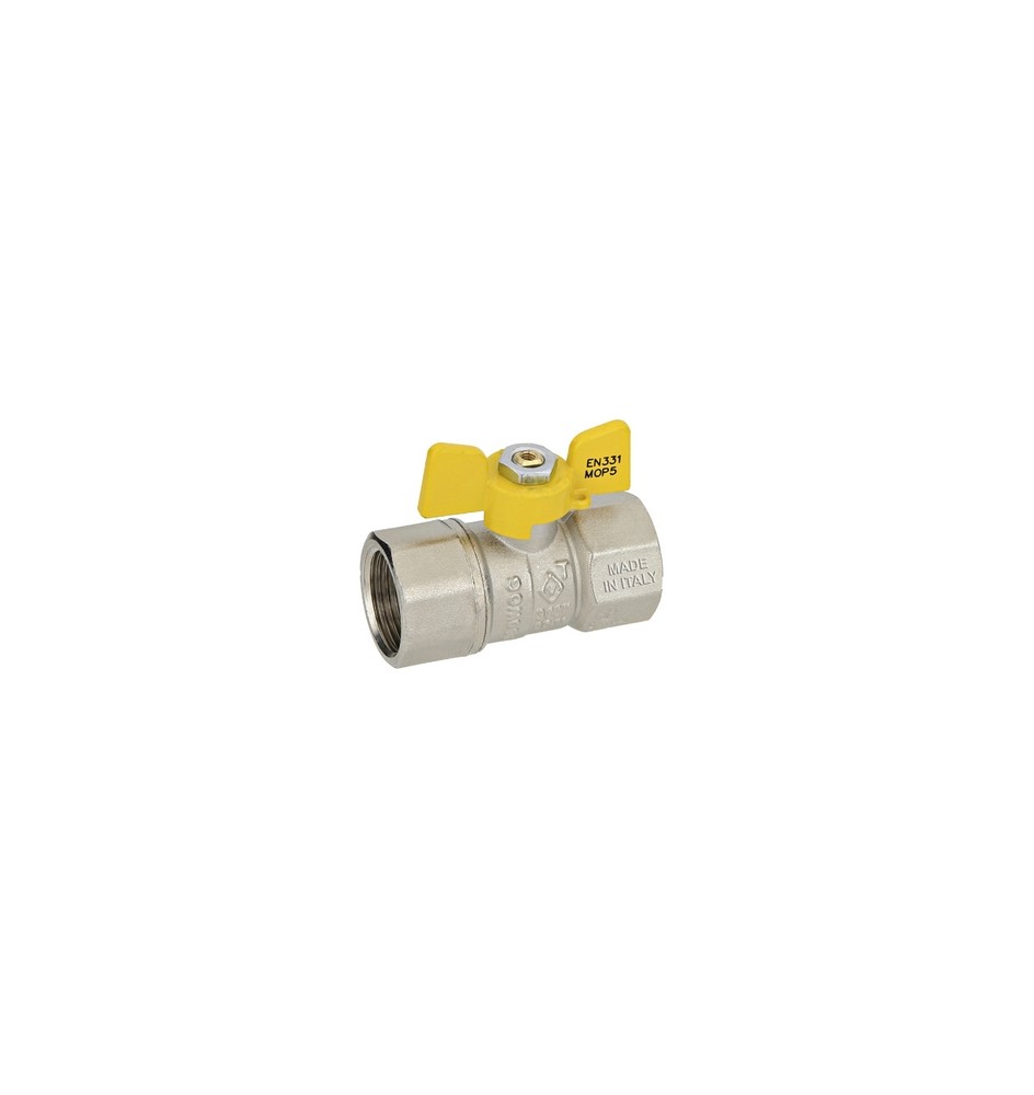 VALVOLA A SFERA GAS FF CON FARFALLA MOD. DAKOTA 3/4" DN 15