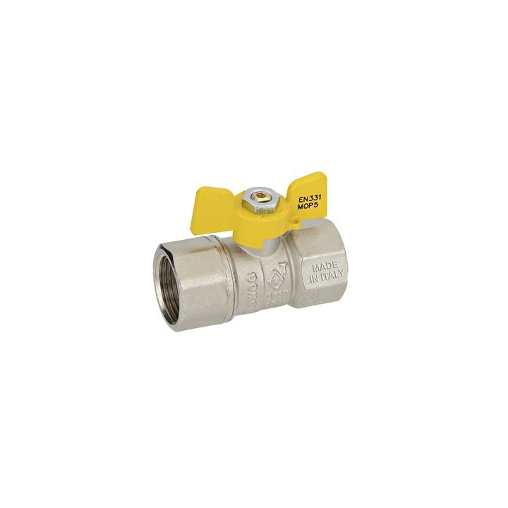 VALVOLA A SFERA GAS FF CON FARFALLA MOD. DAKOTA 1" DN 20