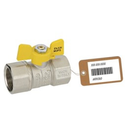 VALVOLA A SFERA GAS FF CON FARFALLA MOD. DAKOTA F-BRICO 3/4" DN 15