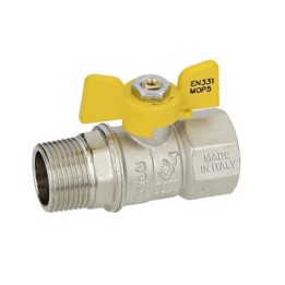 VALVOLA A SFERA GAS MF A FARFALLA MOD. DAKOTA 1/2" DN 12