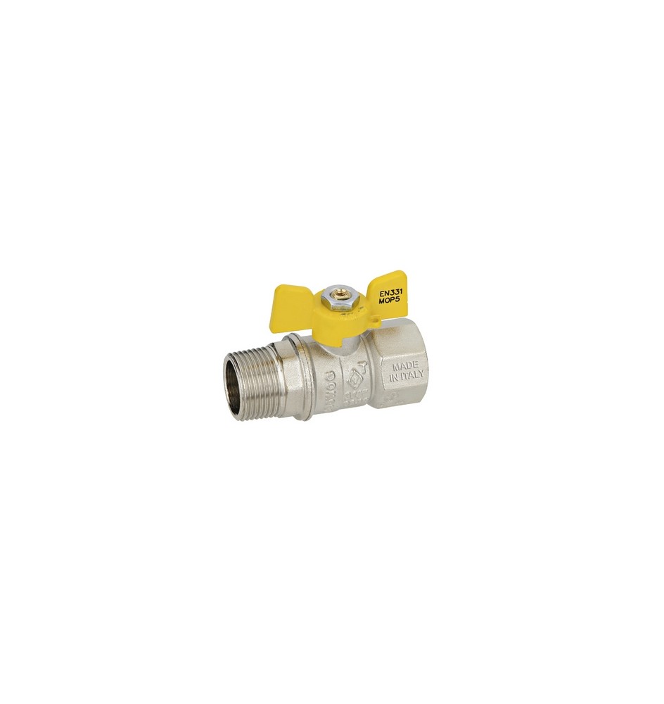 VALVOLA A SFERA GAS MF A FARFALLA MOD. DAKOTA 3/4" DN 15