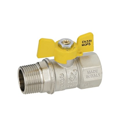 VALVOLA A SFERA GAS MF A FARFALLA MOD. DAKOTA 3/4" DN 15