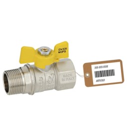 VALVOLA A SFERA GAS MF A FARFALLA MOD. DAKOTA F-BRICO 1/2" DN 12