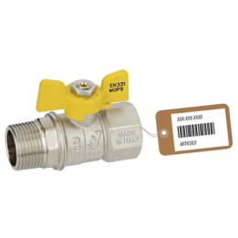 VALVOLA A SFERA GAS MF A FARFALLA MOD. DAKOTA F-BRICO 3/4" DN 15
