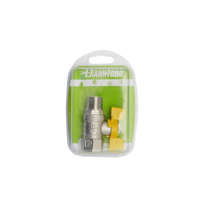 VALVOLA A SFERA GAS MF A FARFALLA MOD. DAKOTA BLISTER 1/2" DN 12