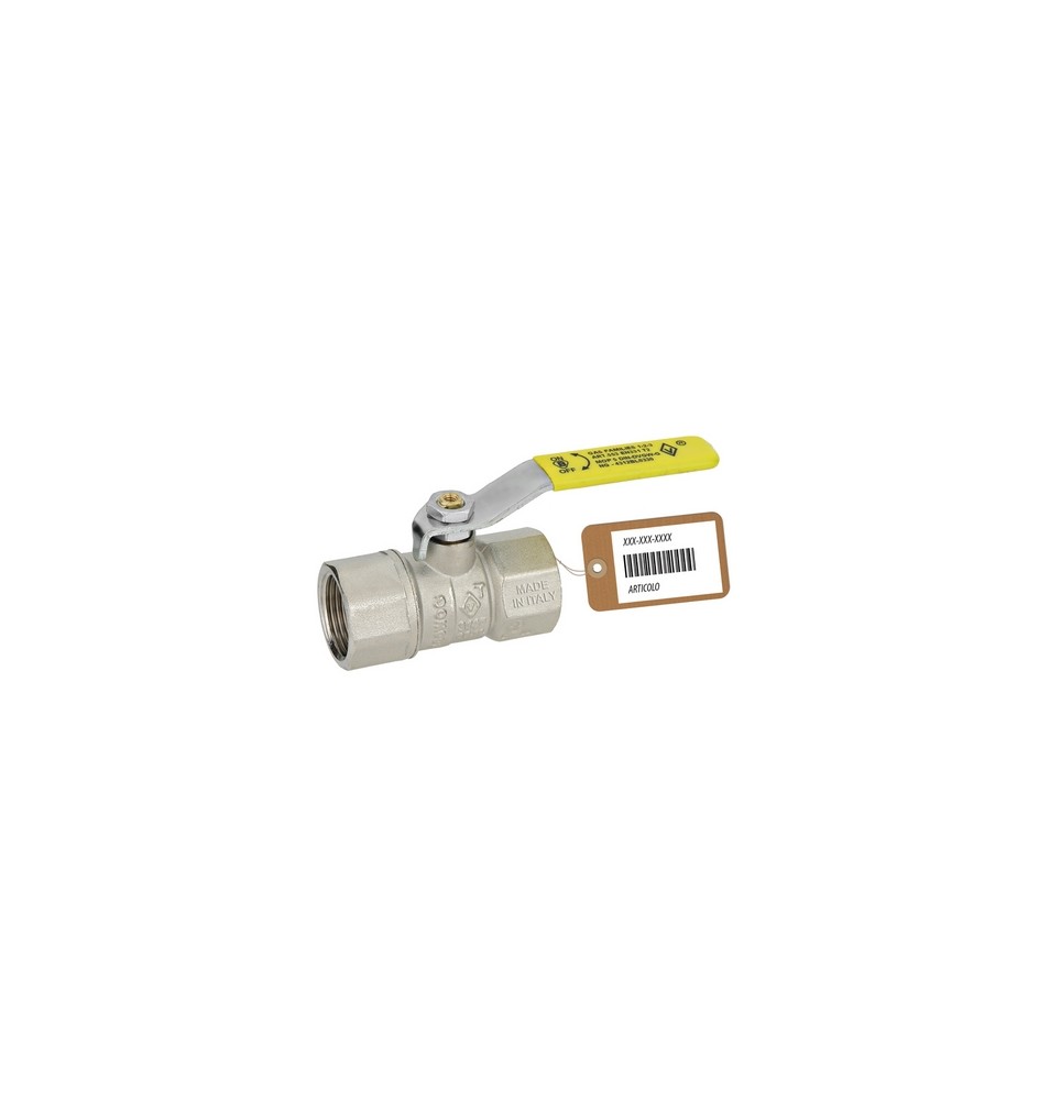 VALVOLA A SFERA GAS FF CON LEVA LUNGA MOD. DAKOTA F-BRICO 3/4" DN 15
