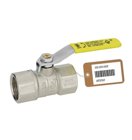 VALVOLA A SFERA GAS FF CON LEVA LUNGA MOD. DAKOTA F-BRICO 3/4" DN 15