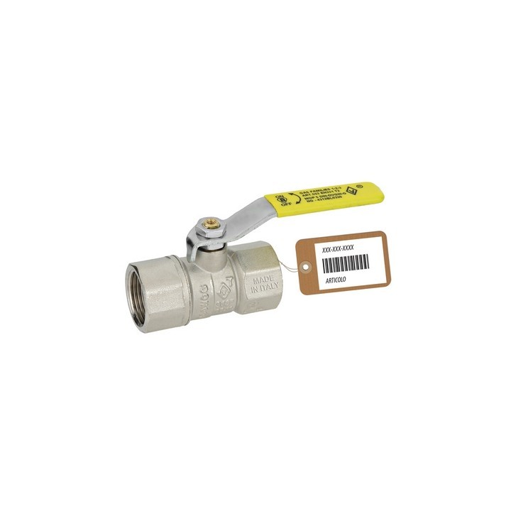 VALVOLA A SFERA GAS FF CON LEVA LUNGA MOD. DAKOTA F-BRICO 3/4" DN 15