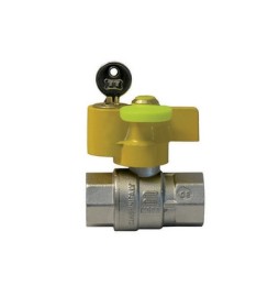 VALVOLA A SFERA GAS FF CON SERRATURA 3/4" DN 20
