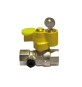VALVOLA A SFERA GAS FF CON SERRATURA E PRESA DI PRESSIONE 3/4" DN 20