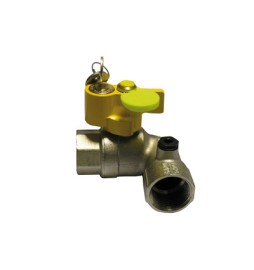 VALVOLA A SFERA GAS FF A SQUADRA CON SERRATURA 3/4" DN 20