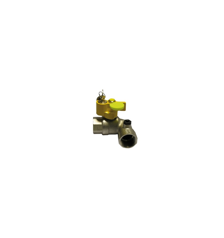 VALVOLA A SFERA GAS FF A SQUADRA CON SERRATURA 3/4" DN 20