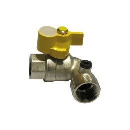 VALVOLA A SFERA GAS FF A SQUADRA S.ZA SERRATURA 3/4" DN 20