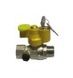 VALVOLA A SFERA GAS MF CON SERRATURA E PRESA PRESSIONE 3/4" DN 20