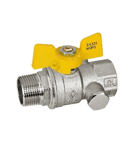 VALVOLA A SFERA PER GAS MF CON PRESA DI PRESSIONE 3/4" DN 20