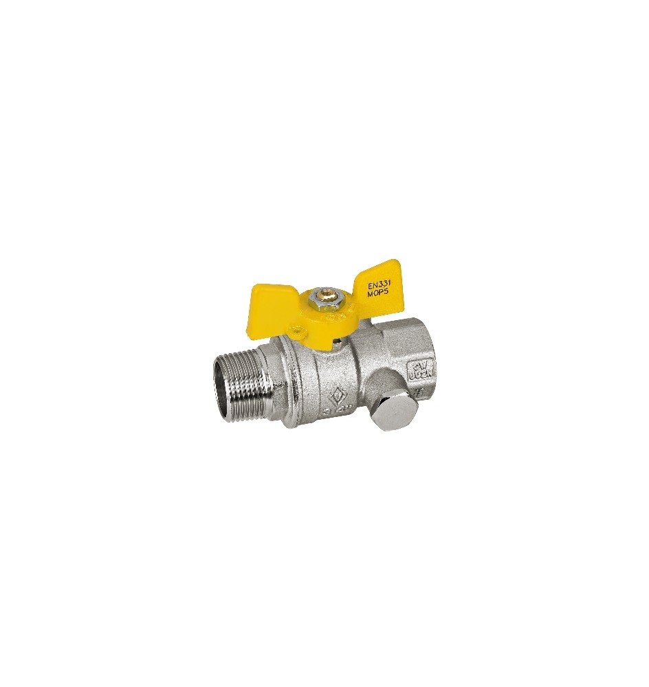 VALVOLA A SFERA PER GAS MF CON PRESA DI PRESSIONE 1" DN 25