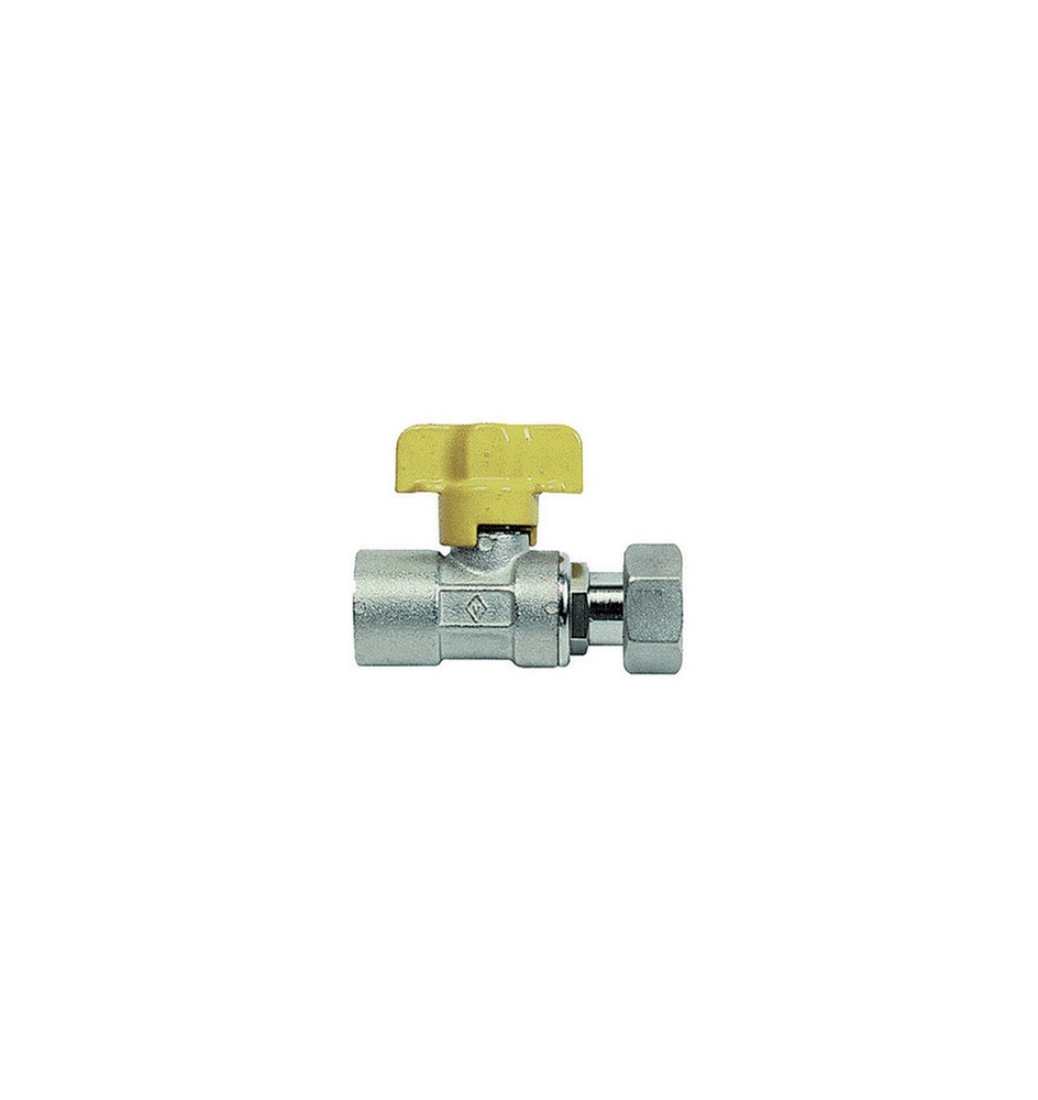 RUBINETTO A SFERA PER GAS FF CON BOCCHETTONE 1/2" DN 10