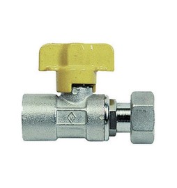 RUBINETTO A SFERA PER GAS FF CON BOCCHETTONE 3/4" DN 15