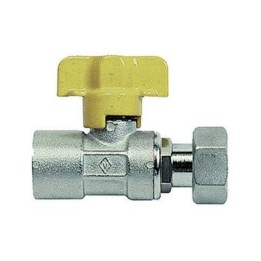 RUBINETTO A SFERA PER GAS FF CON BOCCHETTONE 3/4 x 1/2 DN 15