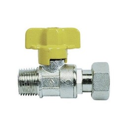 RUBINETTO A SFERA PER GAS MF CON BOCCHETTONE 3/4 x 1/2