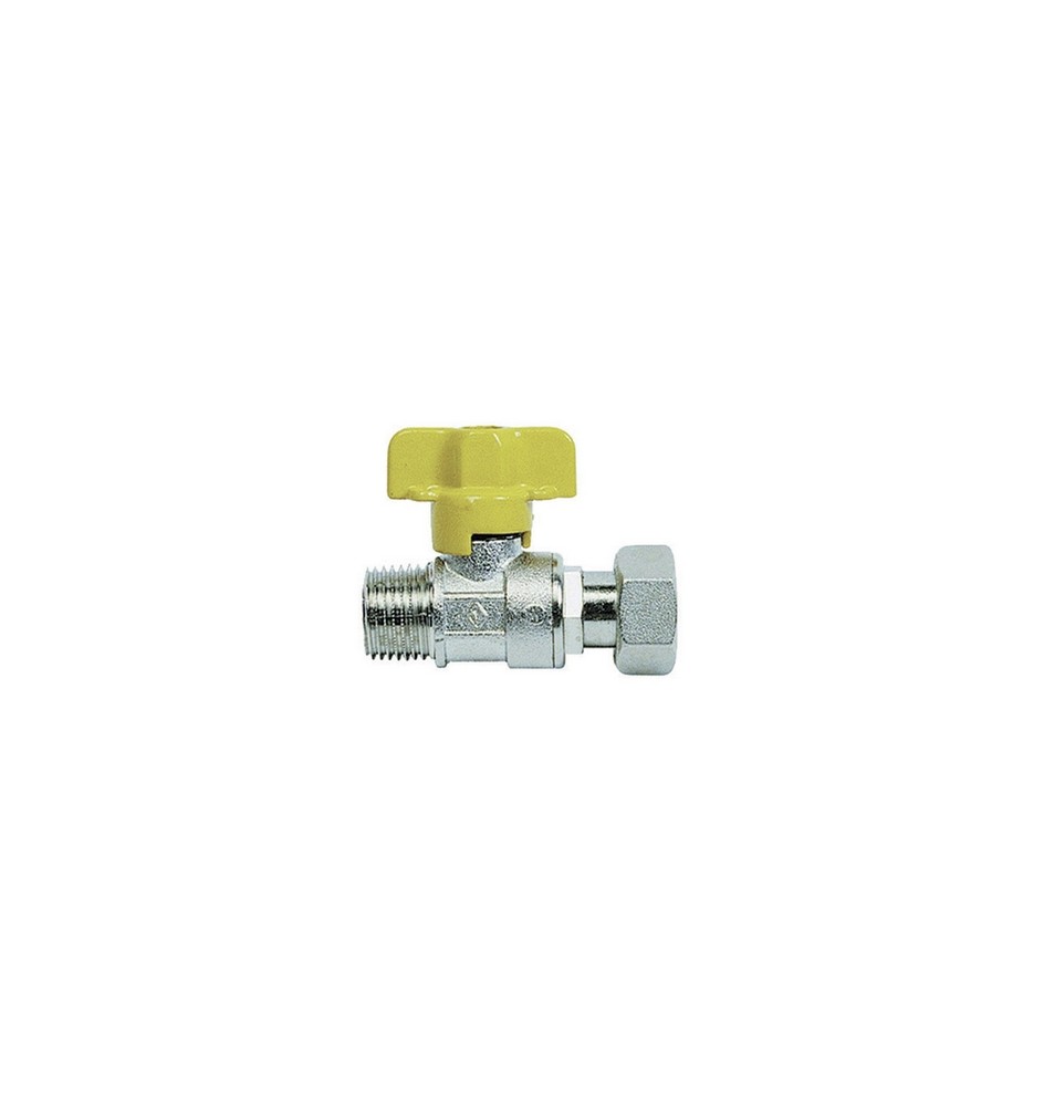 RUBINETTO A SFERA PER GAS MF CON BOCCHETTONE 3/4 x 1/2