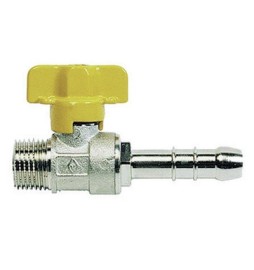 RUBINETTO A SFERA GAS CON PORTAGOMMA M 1/2 x 14 Metano DN 10