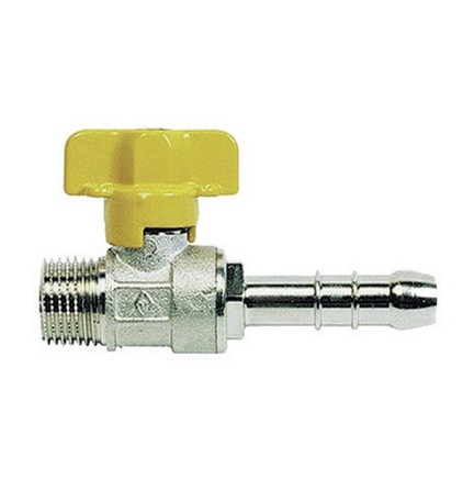 RUBINETTO A SFERA GAS CON PORTAGOMMA M 1/2 x 14 Metano DN 10