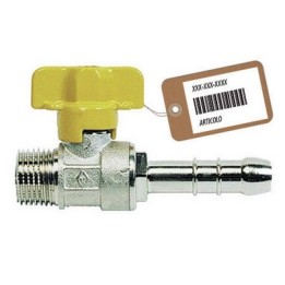 RUBINETTO A SFERA GAS CON PORTAGOMMA M F-BRICO 1/2 x 0,9 Gpl