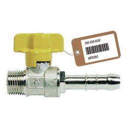 RUBINETTO A SFERA GAS CON PORTAGOMMA M F-BRICO 1/2 x 0,9 Gpl