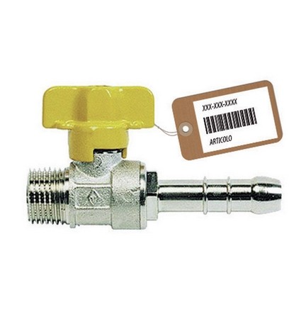 RUBINETTO A SFERA GAS CON PORTAGOMMA M F-BRICO 1/2 x 0,9 Gpl