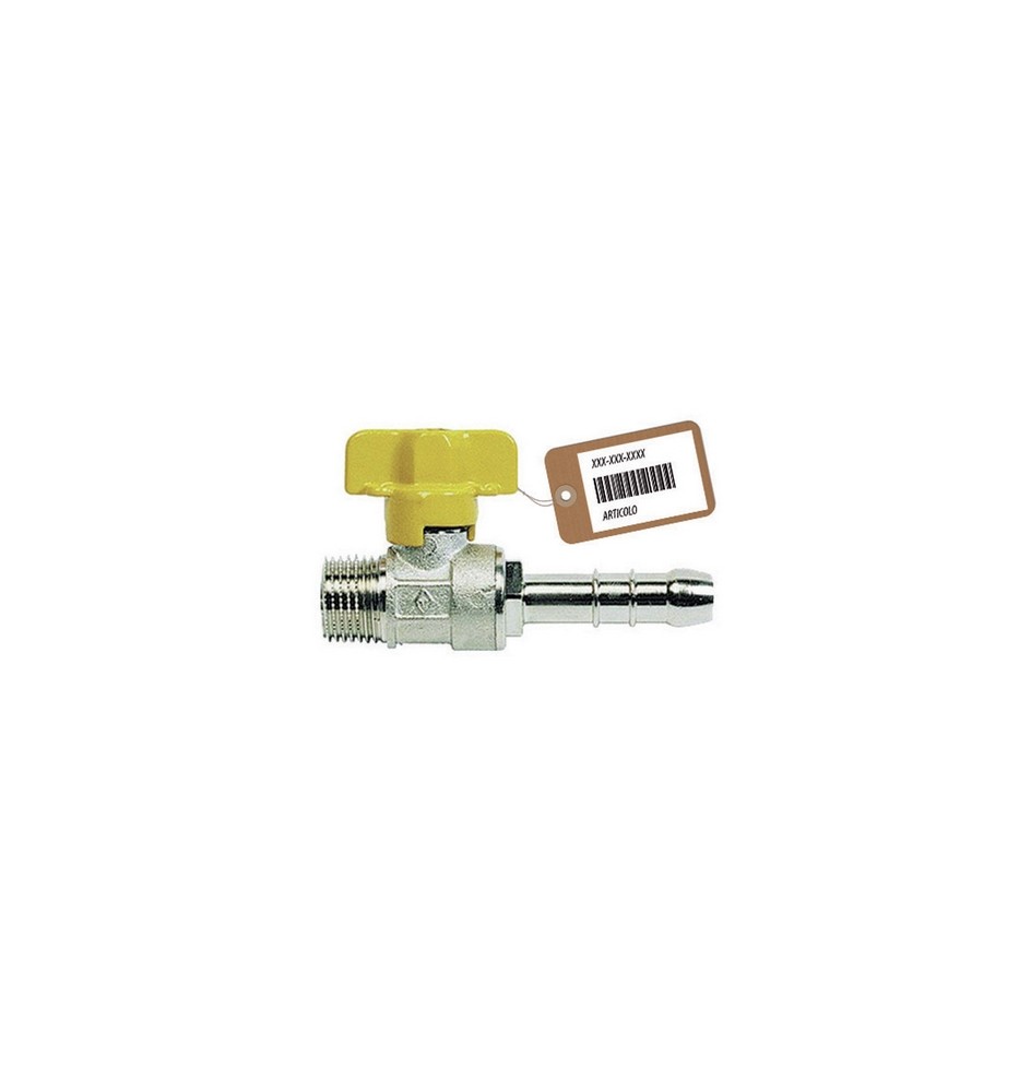 RUBINETTO A SFERA GAS CON PORTAGOMMA M F-BRICO 1/2 x 14 Metano