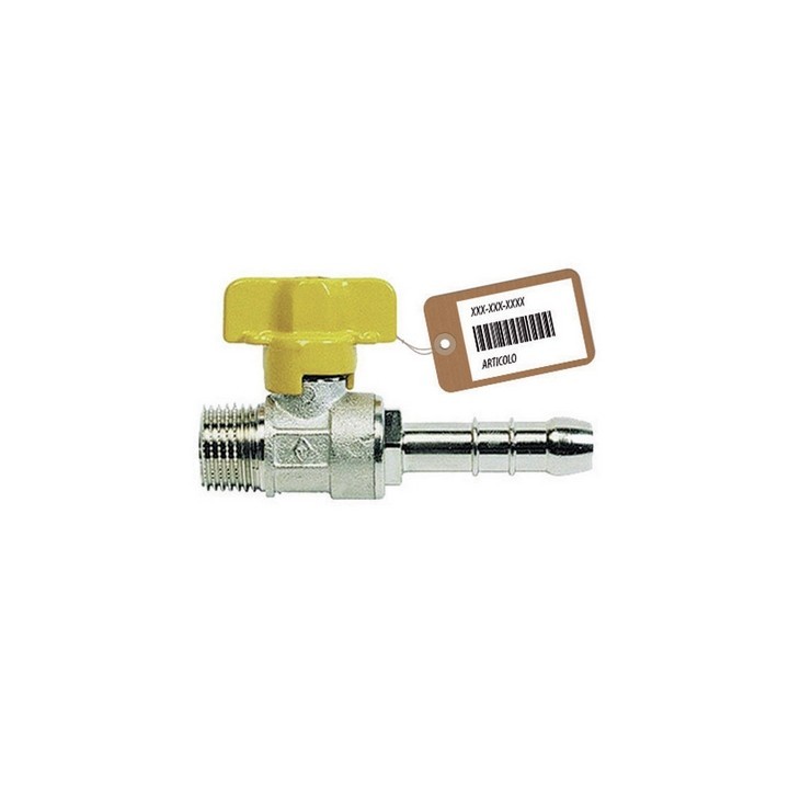 RUBINETTO A SFERA GAS CON PORTAGOMMA M F-BRICO 1/2 x 14 Metano