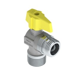 VALVOLA A SFERA PER GAS ANGOLO MM 1/2" DN 10