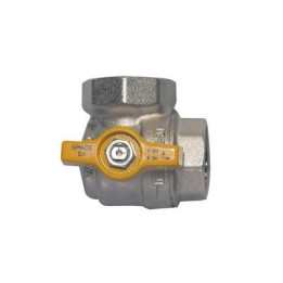 VALVOLA A SFERA AD ANGOLO FF C/FARFALLA PER GAS 1/2" DN 15