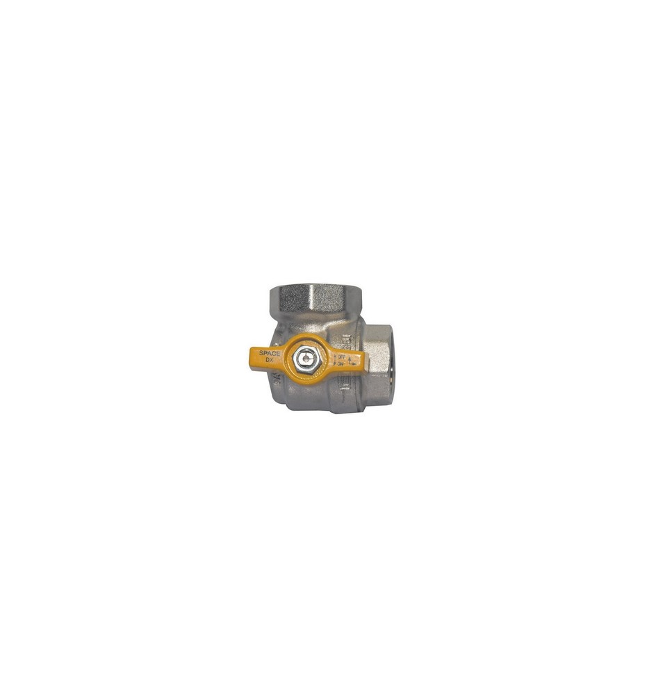 VALVOLA A SFERA AD ANGOLO FF C/FARFALLA PER GAS 3/4" DN 20