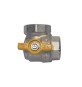 VALVOLA A SFERA AD ANGOLO FF C/FARFALLA PER GAS 1" DN 25