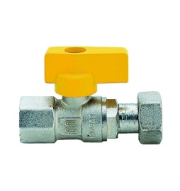 RUBINETTO A SFERA PER GAS DIRITTO FEMMINA 1/2" x 3/4" DN 15x20